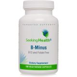 Seeking Health B-Minus, Vitamin B Complex to Support Healthy Metabolism and Brain Health, Biotin Supplement for Women, Methyl-Free, Vegetarian Capsules (100 Capsules)
