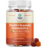 Natures Craft Multivitamin Gummies for Women & Men with the Perfect Blend of Vitamin A C D E B 12 & Zinc Biotin - Gummy Vitamins for Adults to Improve Immunity & Hair Growth - 90 Halal Gluten &