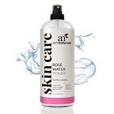 ArtNaturals Rosewater Witch Hazel Toner - (8 Fl Oz / 236ml) - Anti Aging Pore Minimizer for Facial Acne - Aloe Vera, Rose Water Petal Alcohol Free - Natural Face Cleanser Spray - A