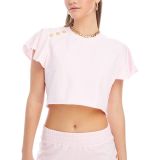 Juicy Couture Ruffle Sleeve Top with Snaps