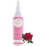 DermaChange Natural Rose Water Toner Spray with Witch Hazel - Aloe Vera and Willow Bark - for Face with Fresh Rose Scent - Pore Minimizer Rosewater Makeup Setting Spray - Sensitive Skin - Alco
