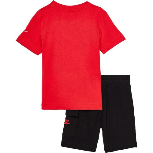 나이키 Nike Kids Sportswear T-Shirt and Cargo Shorts Set (Toddler/Little Kids)