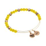 Alex and Ani Sun and Yellow Beaded Bracelet