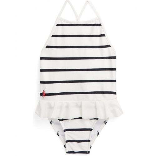 폴로 랄프로렌 Polo Ralph Lauren Kids Striped Ruffled One-Piece Swimsuit (Infant)