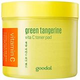 Goodal Green Tangerine Vitamin C Toner Pads with ‘5-in-1’ Effect | Exfoliates, Tones, Moisturizes, and Clears Sensitive Skin (70 Pads)