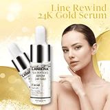 DZT1968 Line Rewind 24K Gold Serum - 24K Gold Collagen Ampoule Lifting Serum for Tightens, Softens & Lifts Skin +Moisturizing + Firming Flexible + Anti Aging Anti Wrinkle, Face Skin Gold E