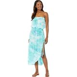 BECCA by Rebecca Virtue Free Bird Tie-Dye Textured Woven Dress Cover-Up