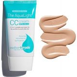 MOTHER MADE The AquaLight CC Cream SPF 50+ UVA & UVB, Light to Medium Shade, Anti-Aging Tinted Sunscreen Moisturizer with Lightweight Coverage, Wrinkle Defense, Sunscreen, For Dry