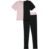 HABITUAL girl Color-Block Short Sleeve Top Active Set (Toddler)