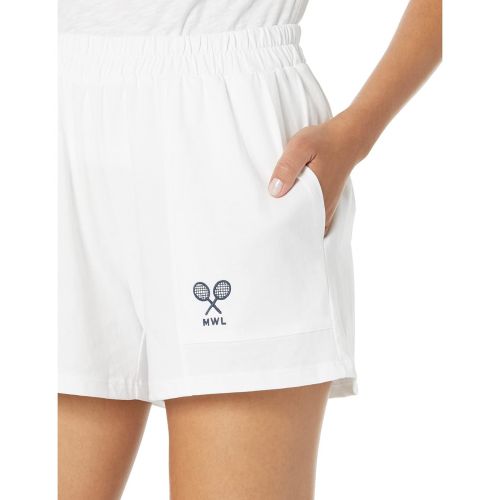 메이드웰 Madewell MWL Embroidered Tennis Pull-On Seamed Shorts