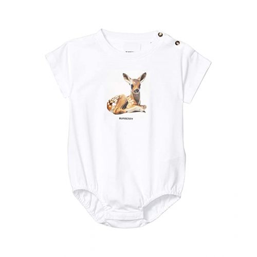 버버리 Burberry Kids Berta Short Sleeve Deer One-Piece (Infant)