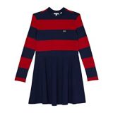 Lacoste Kids Long Sleeve Striped Dress (Toddleru002FLittle Kidsu002FBig Kids)