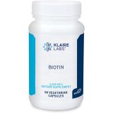 Klaire Labs Biotin 5000mcg - High Potency Biotin Supplement - Vitamin Involved in Skin & Hair Nutrition - Corn-Free, Small, Easy-to-Swallow Hypoallergenic Biotin Pills (90 Caps)