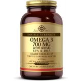 Solgar Double Strength Omega-3 700 mg, 120 Softgels - Fish Oil Supplement - Support for Cardiovascular, Joint & Cellular Health - Contains EPA & DHA Omega 3 Fatty Acids - Gluten Fr