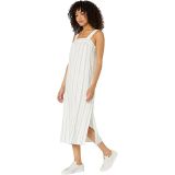 Madewell Linen-Cotton Princess-Seamed Midi Dress in Stripe