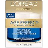 LOreal Paris Skin Care Age Perfect Night Cream, Anti-Aging Face Moisturizer With Soy Seed Proteins, 2.5 Oz