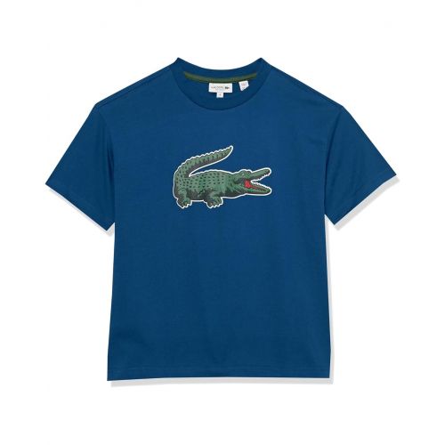 라코스테 Lacoste Kids Embroidered Croc T-Shirt (Big Kids)