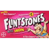 Flintstones Vitamins Flintstones Chewable Kids Vitamins with Iron, Multivitamin for Kids & Toddlers with Vitamin D, Vitamin C & more, 60ct