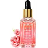 BREYLEE Rose Deep Hydration Face Serum, Moisturizing Serum Rose Essence with Rose Petals Extract Hyaluronic Acid Trehalose B5 Vitamin Alcohol Free Facial Skin Care(17ml,0.6fl oz)