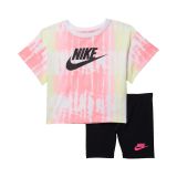 Nike Kids Boxy T-Shirt and Bike Shorts Set (Toddler/Little Kids)