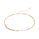 Chan Luu Textured Coin Chain Necklace