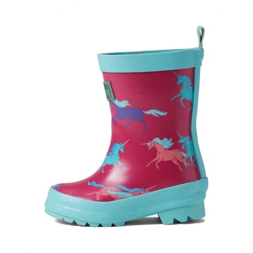 해틀리 Hatley Kids Frolicking Unicorns Shiny Rain Boots (Toddleru002FLittle Kid)