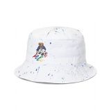 Polo Ralph Lauren Kids Paint-Splatter Polo Bear Bucket Hat (Big Kid)