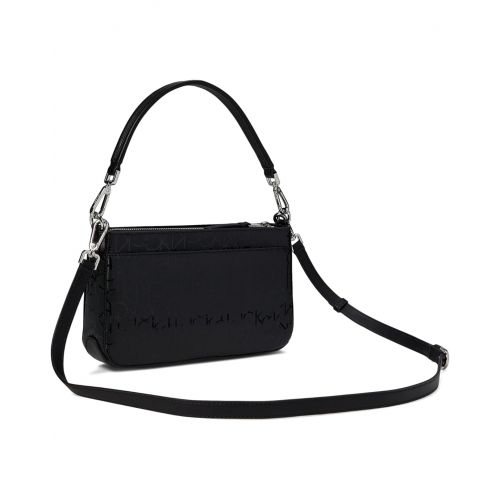  Calvin Klein Lucy Ombre Textured Embossed Logo Shoulder Bag