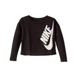 Nike Kids Metallic Logo Long Sleeve Graphic Top (Toddleru002FLittle Kids)