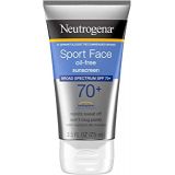 Neutrogena Sport Face Sunscreen, Oil-Free Sunscreen Lotion with Broad Spectrum UVA/UVB SPF 70+ Protection, Sweat-Resistant & Water-Resistant Active Sport Sunscreen, 2.5 fl. oz