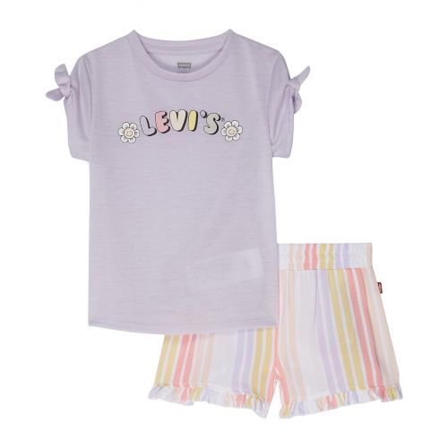 리바이스 Levis Kids Graphic T-Shirt and Shorts Two-Piece Set (Little Kids)