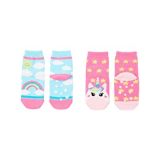 Jefferies Socks Unicorn & Rainbow Fuzzy Slipper Socks 2-Pack (Infant/Toddler/Little Kid/Big Kid)