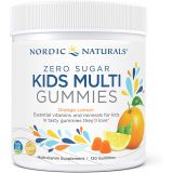 Nordic Naturals Zero Sugar Kids Multi Gummies, Orange Lemon - 120 Gummies - Great-Tasting Multivitamin for Ages 4+ - Supports Growth & Development - Non-GMO, Vegetarian - 30 Servin