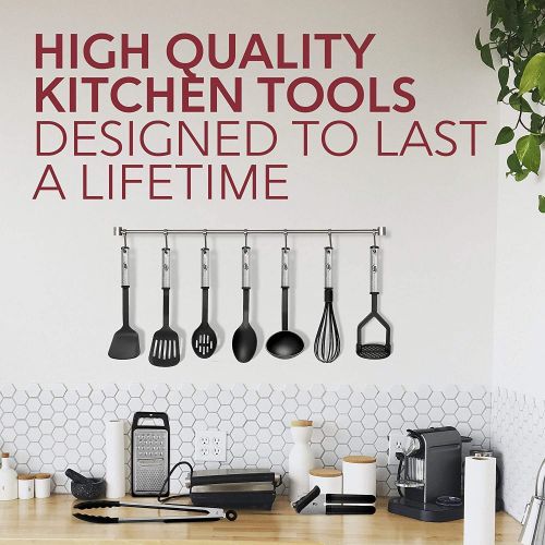  Kaluns Kitchen Utensil Set 24 Nylon and Stainless Steel Utensil Set, Non-Stick and Heat Resistant Cooking Utensils Set, Kitchen Tools, Useful Pots and Pans Accessories and Kitchen Gadgets