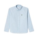 Lacoste Kids Long Sleeve Two Toned Oxford Collared Button Down Shirt (Little Kid/Big Kid)
