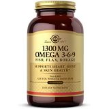 Solgar 1300 mg Omega 3-6-9, 120 Softgels - Fish Oil Supplement - Support for Heart, Joint & Skin Health - Includes Flaxseed & Borage - Contains EPA & DHA - Omega 3 Fatty Acids - 40