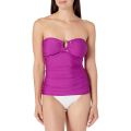 Calvin Klein Womens Standard Solid Bandini Swimsuit Removable Soft Cups and Straps