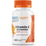 Doctors Best, Vitamin C Gummies 250mg per Serving Great Tasting Immune Brain Eyes Heart Circulation Antioxidant Support Natural Pectin Vegan Gluten Free CT, Fruit, 120 Count
