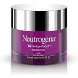Neutrogena Triple Age Repair Anti-Aging Daily Facial Moisturizer with SPF 25 Sunscreen & Vitamin C, Firming Face & Neck Cream for Dark Spots with Glycerin & Shea Butter, 1.7 oz
