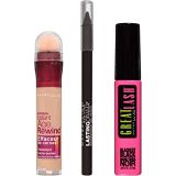 Maybelline New York NY Minute Makeup Kit Bright & Bold Makeup Kit, Mascara + Instant Age Rewind Concealer Makeup Set