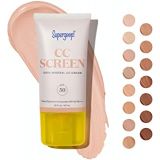 Supergoop! CC Screen, 100C - 1.6 fl oz - 100% Mineral Color-Correcting Cream - All In One Tinted Moisturizer, Concealer & Buildable Coverage Foundation - With Broad Spectrum SPF 50