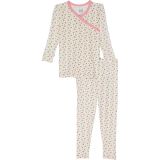 Kickee Pants Kids Long Sleeve Scallop Kimono Pajama Set (Toddleru002FLittle Kidsu002FBig Kids)