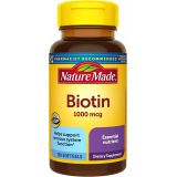 Nature Made Biotin 1000 mcg, Dietary Supplement Supports Healthy Hair & Skin, 120 Softgels, 120 Day Supply