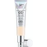 IT Cosmetics Your Skin But Better CC+ Cream, Fair (W) - Color Correcting Cream, Full-Coverage Foundation, Anti-Aging Serum & SPF 50+ Sunscreen - Natural Finish - 1.08 fl oz