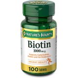 Natures Bounty Biotin 1000 mcg Tablets 100 Count (Pack of 3)