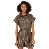 BCBGeneration Collared Snap Front Romper - W1WX5D15