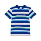 Lacoste Kids Short Sleeve Striped Tee Shirt (Toddler/Little Kids/Big Kids)