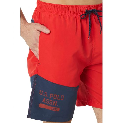  U.S. POLO ASSN. USPA Color-Block Swim Shorts