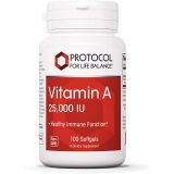 PROTOCOL FOR LIFE BALANCE Protocol Vitamin A 25,000 IU - Eye, Retina, and Immune Health - 100 Softgels