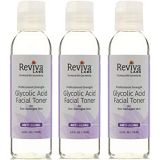 Reviva Labs Glycolic Acid Facial Toner for Sun-Damaged Skin, 4 ounce (Pack of 3)